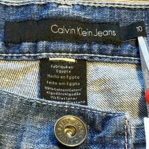 Calvin Klein Jeans Womens Low Rise Flare Denim Size 10 Y2K Blue